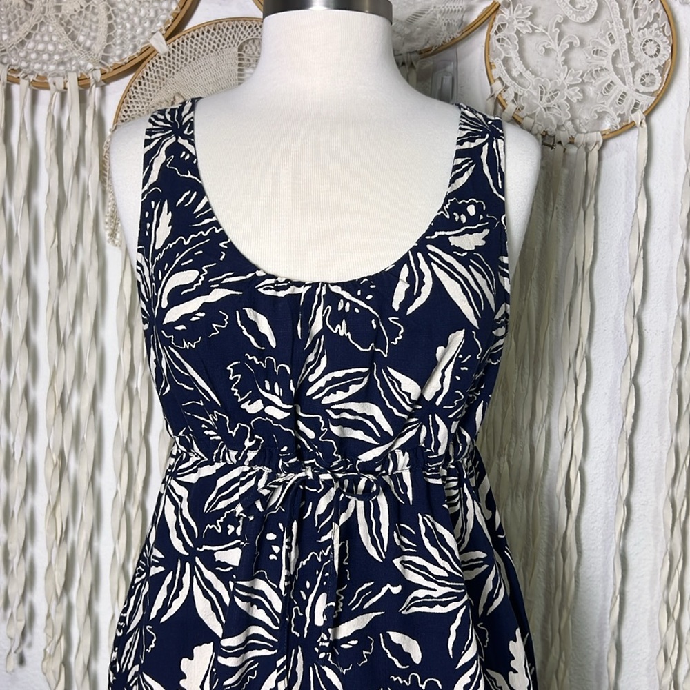 Patagonia Navy and White Floral Mini Dress